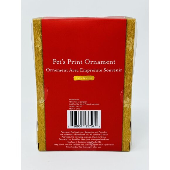 Kate & Milo Christmas Pet Pawprint Frame Ornament Happy Pawlidays Ink Pad - Picture 3 of 4